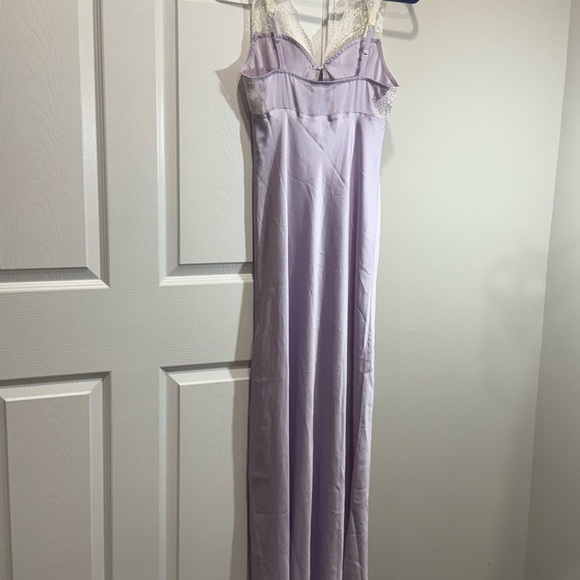 Free People Countryside Lilac Purple Satin Lace Trim Slip Maxi Dress Sz S - Picture 11 of 15